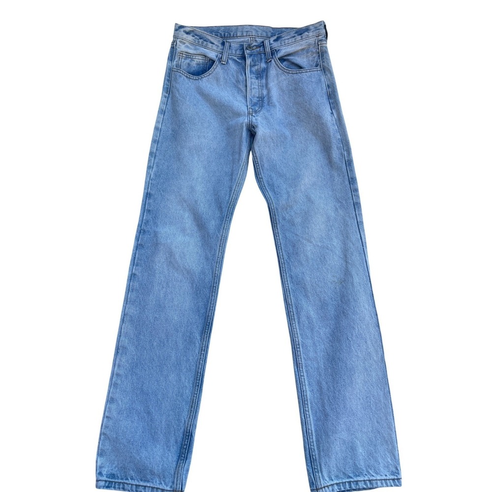 J Galt Brandy Melville Size M Light Wash Straight Leg Button Fly Cotton Jeans